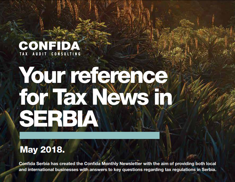 Mesečne poreske ya Srbiju vesti Maj 2018