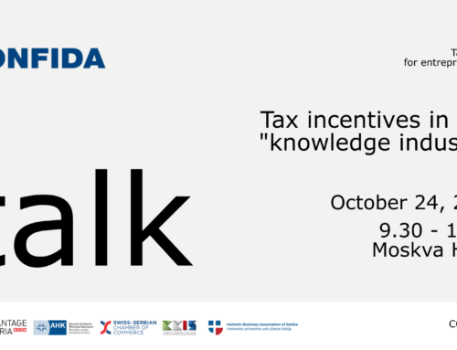 Confida talk: Tax incentives  in the Knowledge Industry
